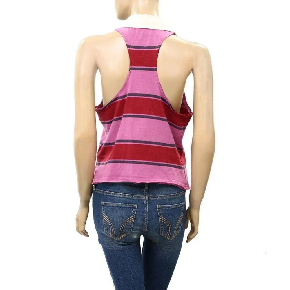 Free People We The Free Walking On Sunshine Tee Blouse Top Striped S NWT